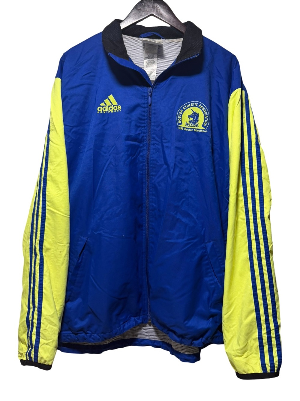 VINTAGE ADIDAS EQUIPMENT 1998 BOSTON MARATHON FULL ZIP JACKET SIZE XL RARE